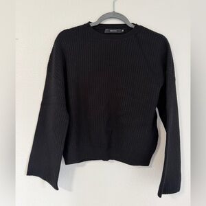 Zesica Women's Classic Black Crew Neck Sweater